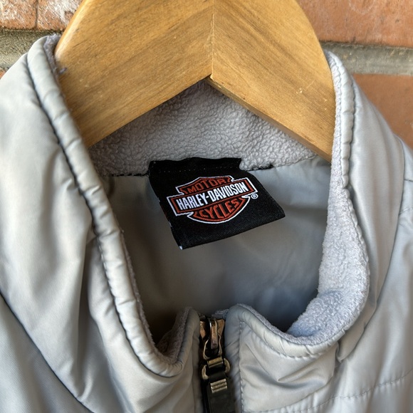 Vintage Y2K Harley Davidson Vest / Medium / Embroidered / Silver - Picture 3 of 6